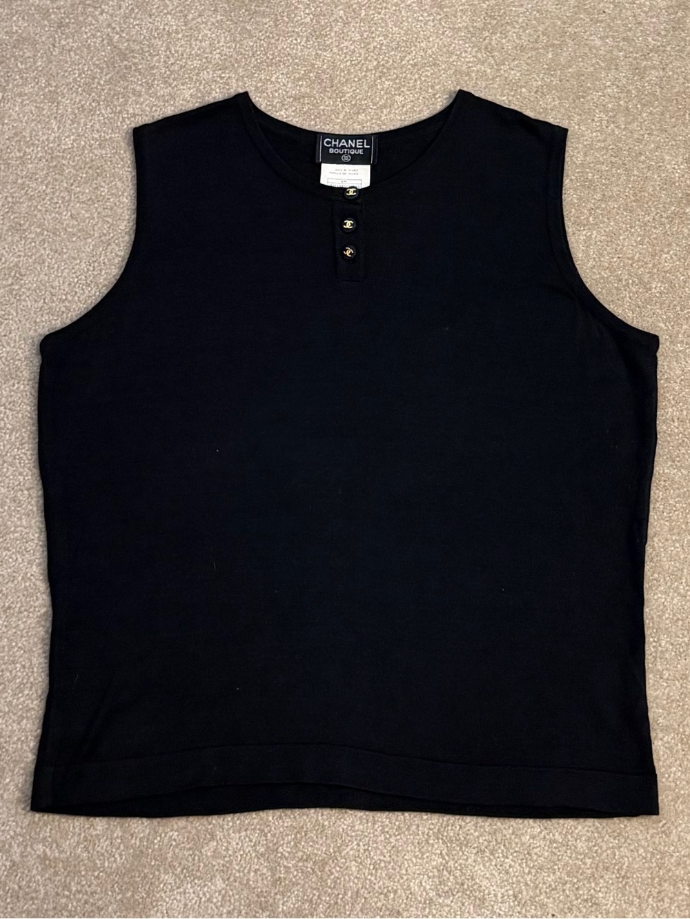 Vintage CHANEL Black tank